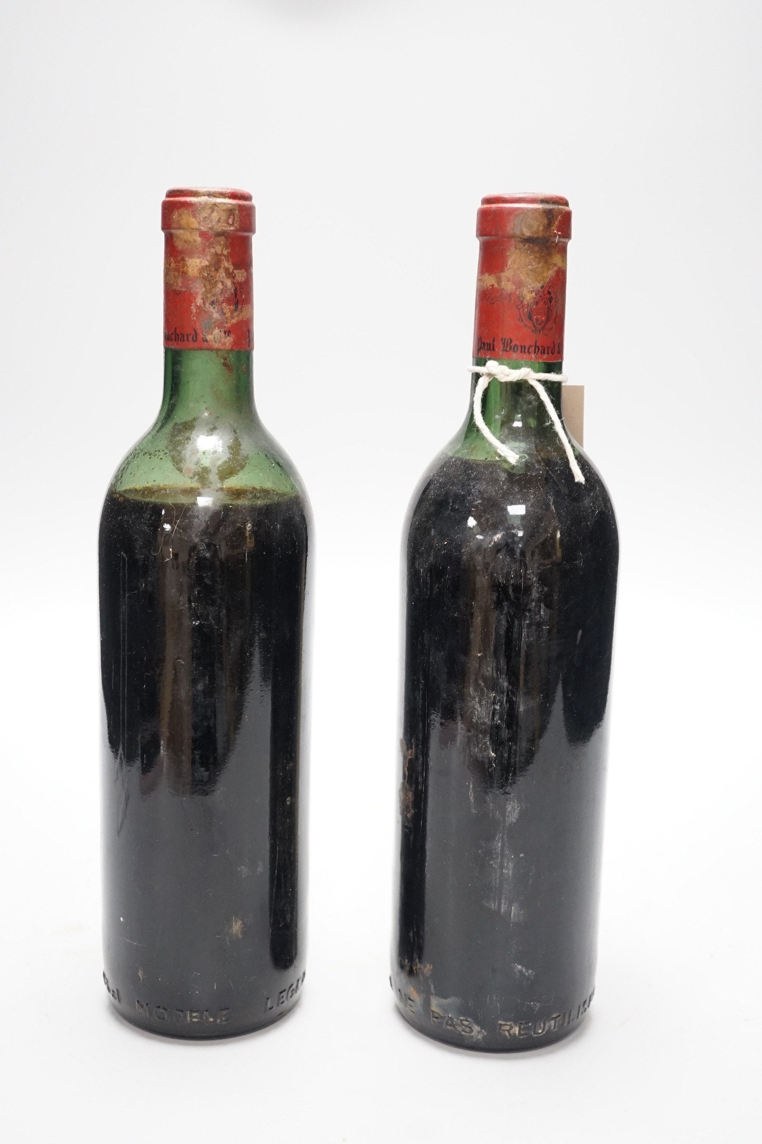 Two bottles of 1967 St Emilion